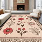 Folk Art Floral Botanical Collection Rug