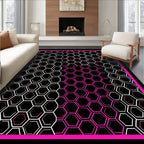 Modern Geometric Hexagonal Pattern Rug