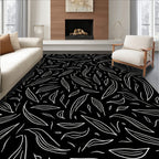 Organic Leaf Pattern Textile Design Rug