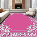 Intricate Floral Frame Design Rug