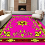 Ornate Sun Floral Pink Rug