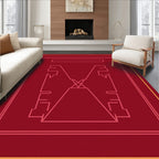 Geometric Diamond Abstract Red Design Rug