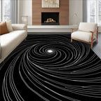Abstract Swirling Lines Pattern Rug