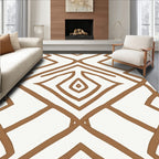 Earth Tones Abstract Geometric Pattern Rug