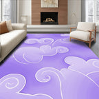 Lavender Swirl Cloud Pattern Rug