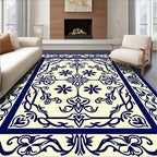 Vintage Inspired Floral Scrollwork Rug