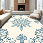 Classic Floral Swirls Cream Rug