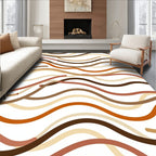 Wavy Earth Tones Stripes Rug