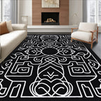 Bold Abstract Linear Art Rug