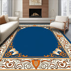 Art Nouveau Style Floral Border Design Rug
