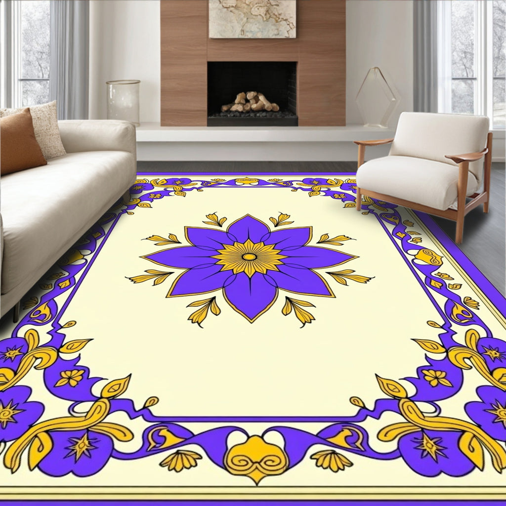 Victorian Floral Swirls Rug