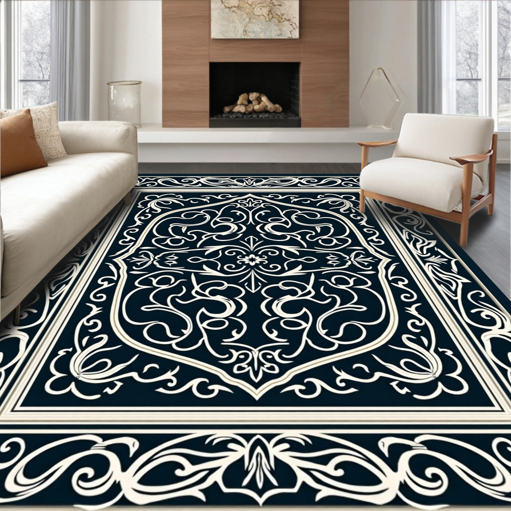 Classic Paisley Floral Cream Ivory Rug