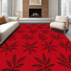 Crimson Leafy Branch Repeat Rug