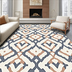 Classic Quatrefoil Inspired Geometric Pattern Rug