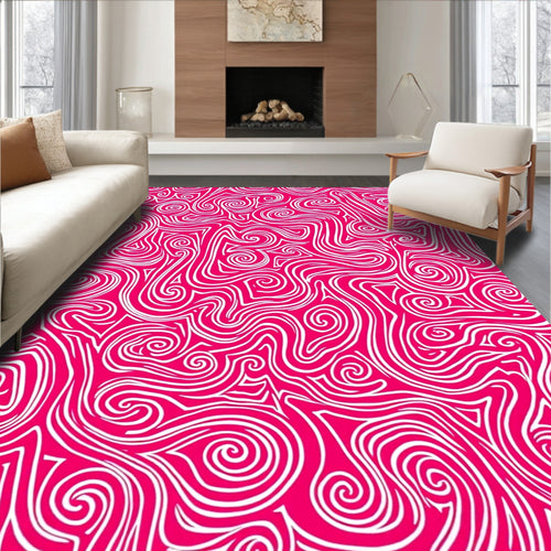 Abstract Swirl Pattern Design Rug