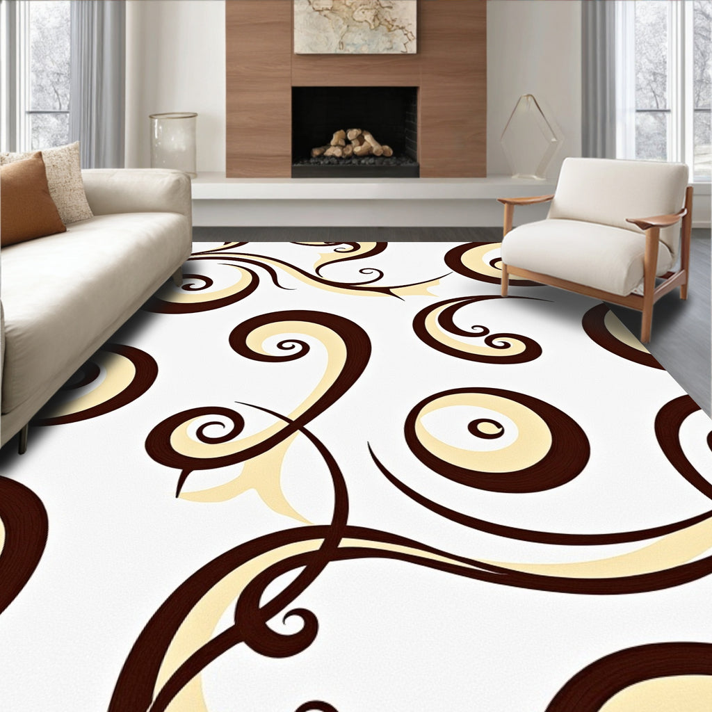 Rich Swirl Decorative Pattern Rug