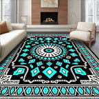 Geometric Diamond Inlay Tribal Rug