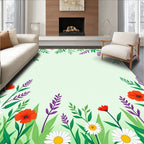 Whimsical Floral Meadow Design Rug