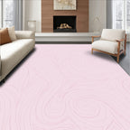 Pale Pink Swirl Abstract Pattern Rug