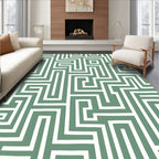 Geometric Maze Pattern Rug