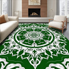 Intricate Floral Mandala Art Deco Rug