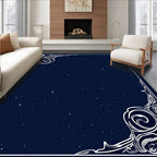 Celestial Swirls Starlight Pattern Rug