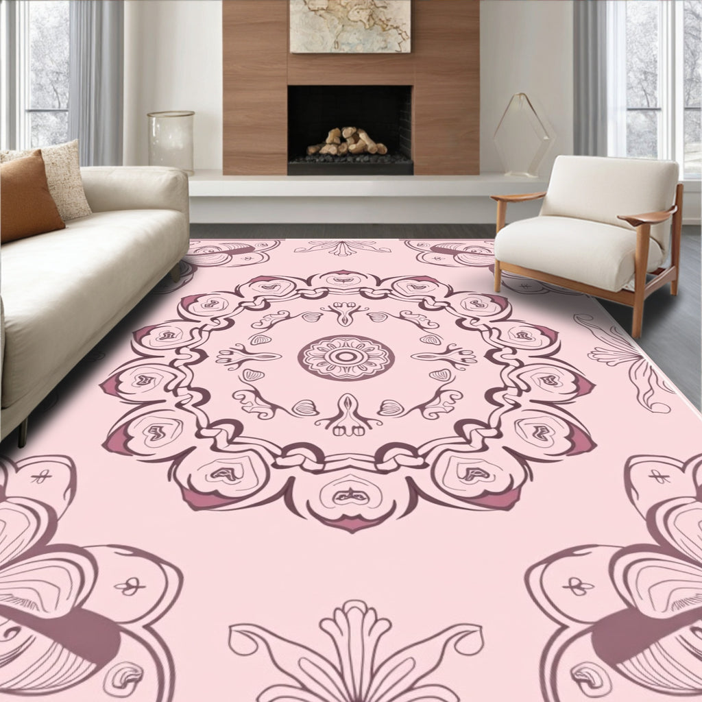 Floral Mandala Pattern Rug
