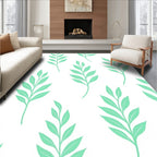 Mint Green Branch Pattern Rug