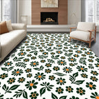 Retro Floral Pattern Rug