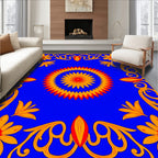 Bold Floral Starburst Pattern Rug
