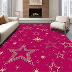 Gold Stars Scattered Pattern Rug