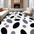 Abstract Oval Circle Pattern Rug