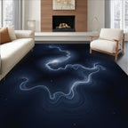 Nebulous Swirls And Stars Design Rug