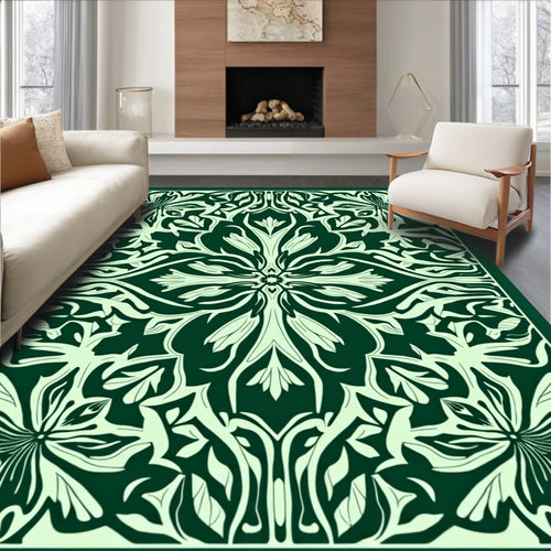 Art Nouveau Floral Symmetry Rug
