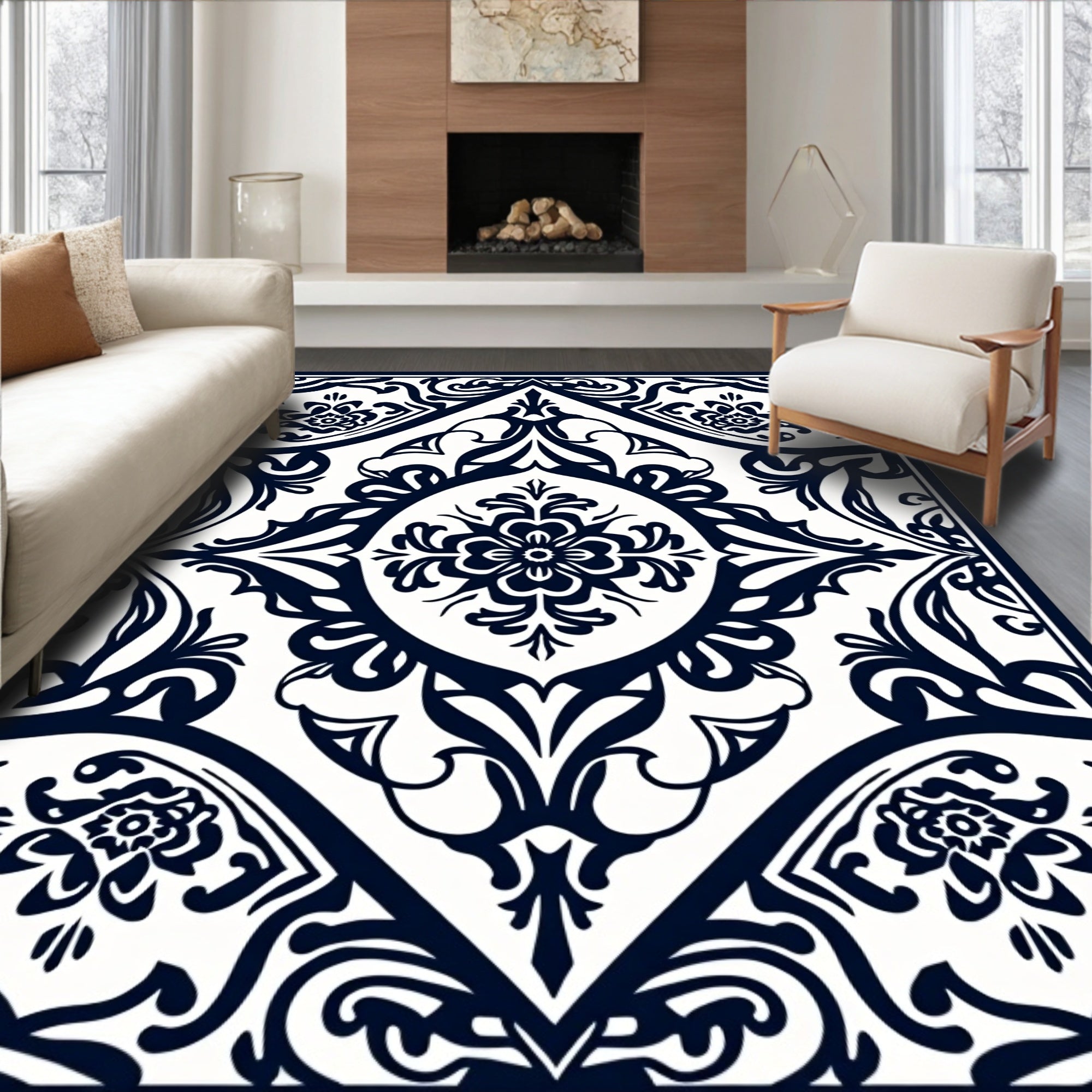 Classic Floral medallion Pattern Rug