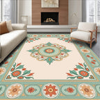 Vintage Floral Garden Medallion Rug