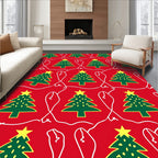 Red Green Christmas Tree Computer Mouse Rug