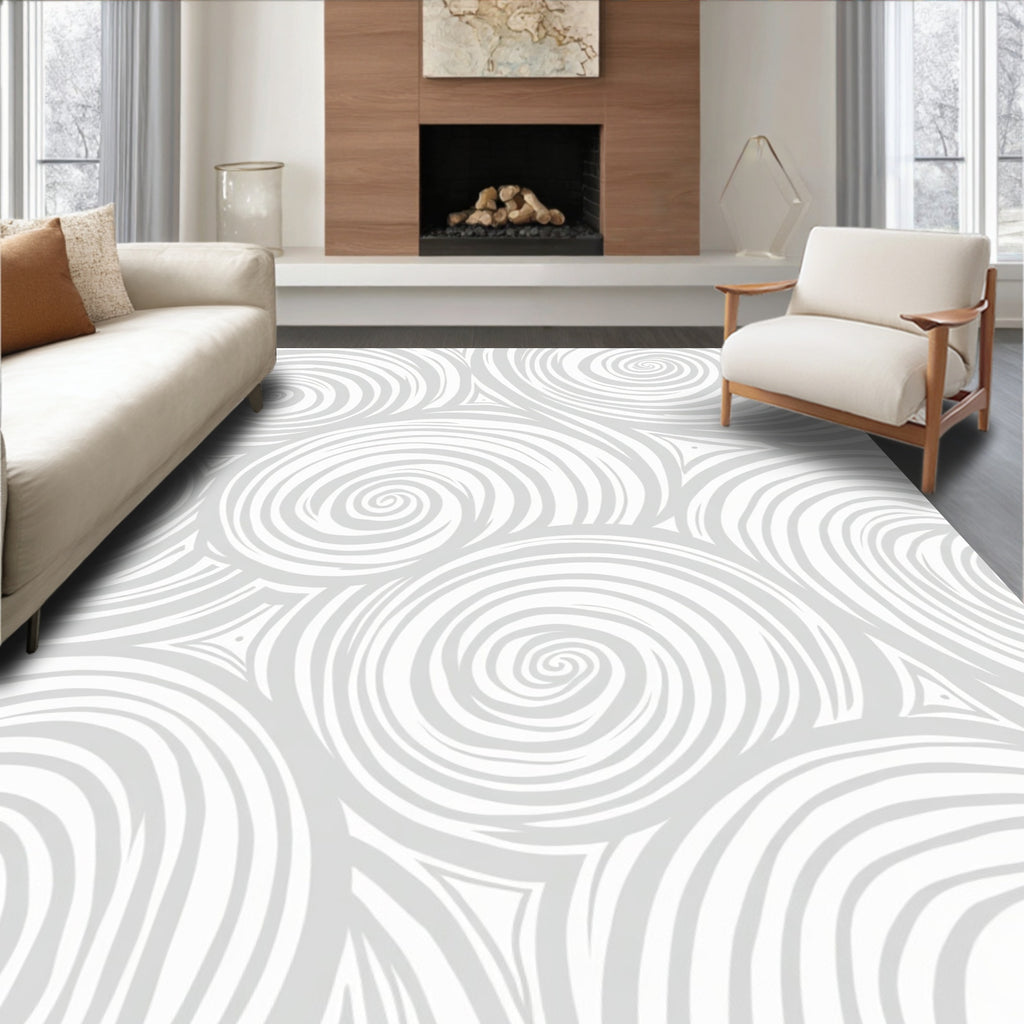 Abstract Swirl Pattern Design Rug