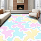 Abstract Pastel Blob Pattern Rug