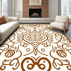 Ornate Floral Scrollwork Pattern Rug