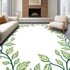 Green Leafy Vine Botanical Design Rug