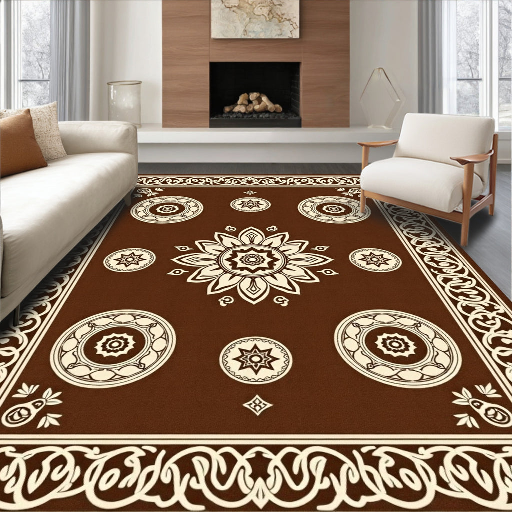 Mandala Floral Geometric Pattern Design Rug
