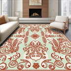 Vintage Floral Scrollwork Pattern Rug