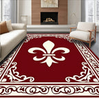 Regal Fleur De Lis Classic Border Rug
