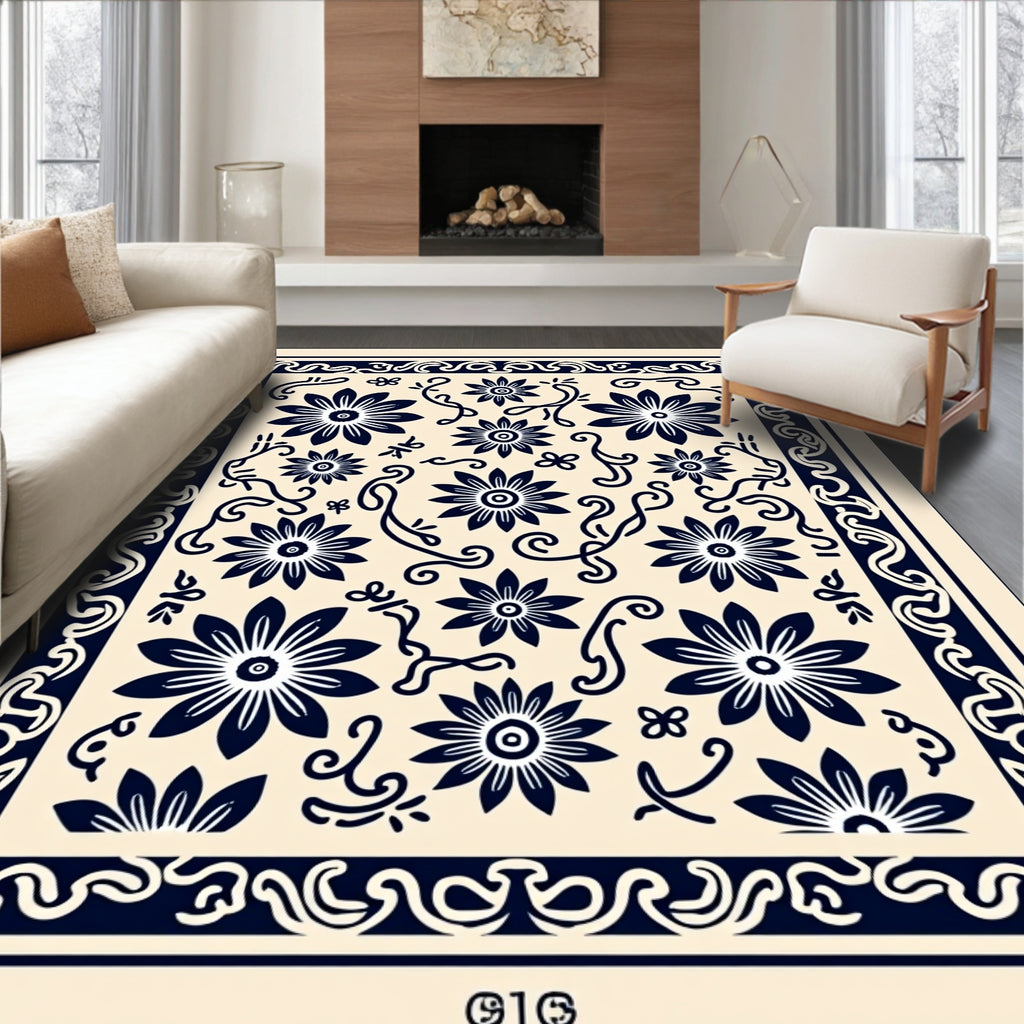 Classic Floral Vine Pattern Rug